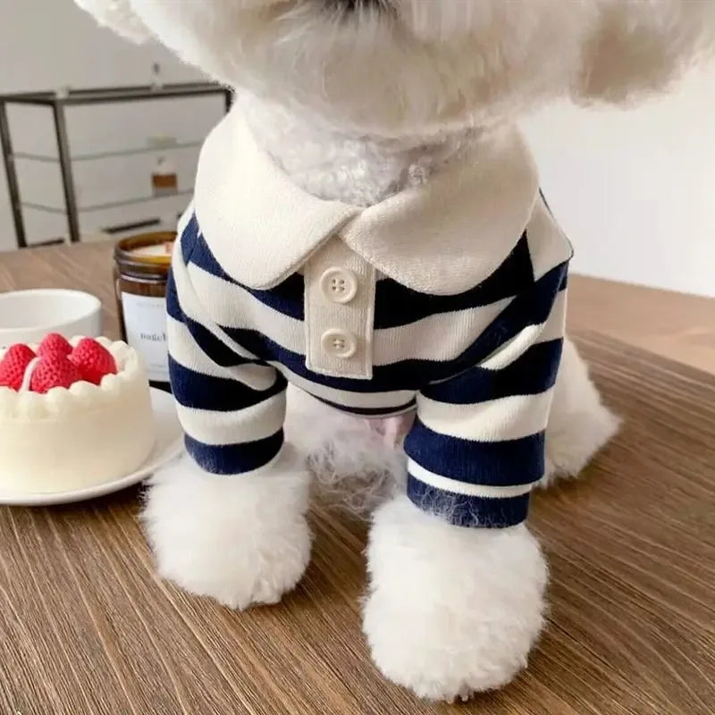 Cotton Summer Polo Shirt For Small And Medium Dogs
