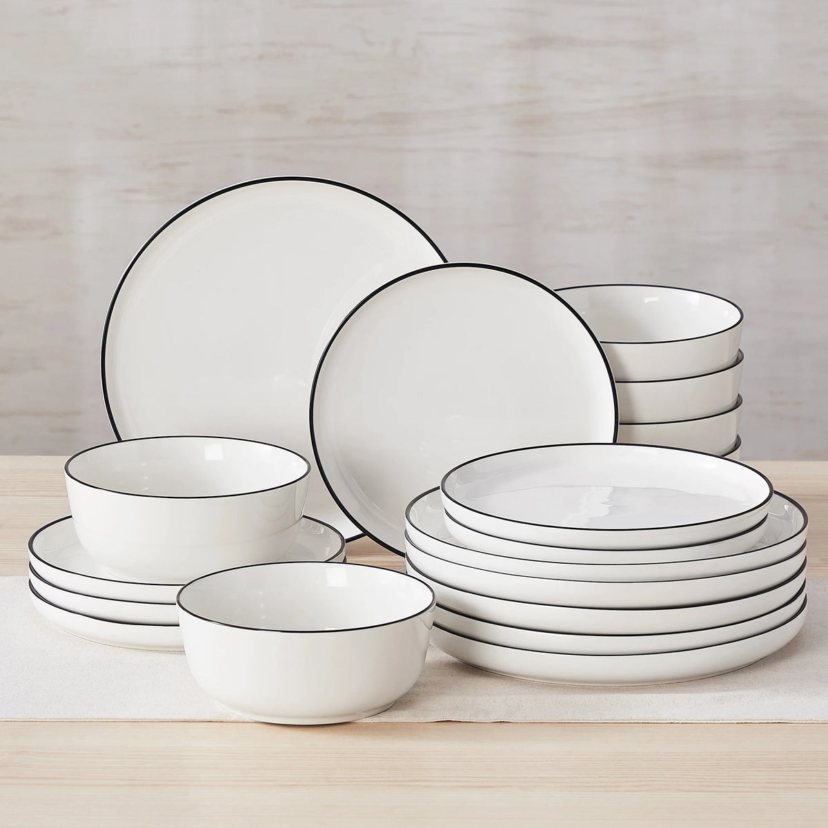 Malacasa Premium Ceramic Dinnerware Set With Bowls