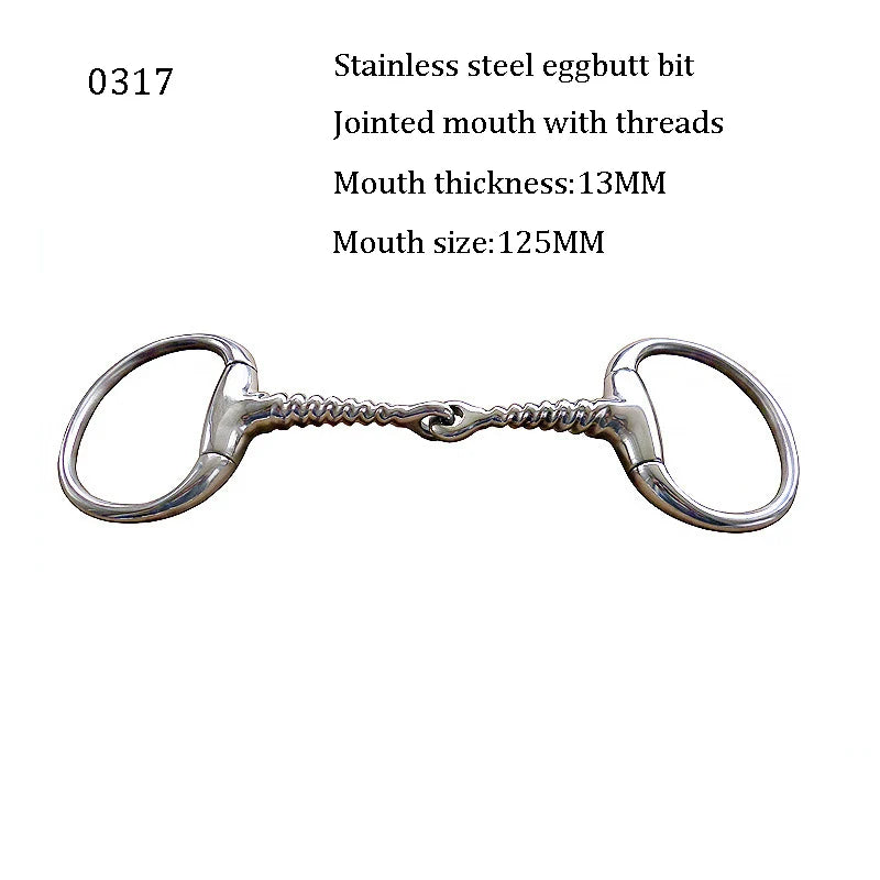 Stainless Steel Eggbutt Snaffle Bit For Horse Training