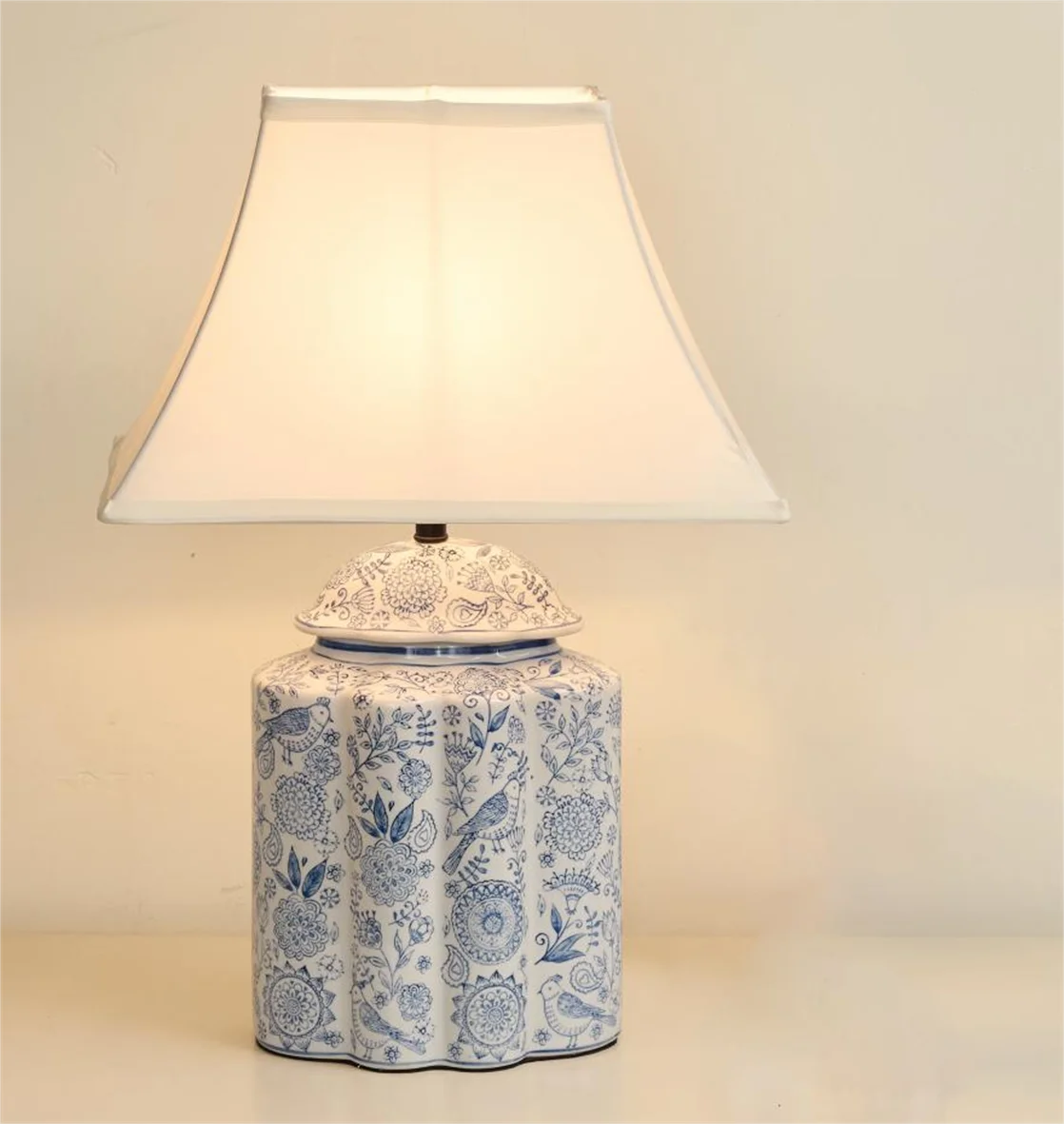 Winfordo Wabi Sabi Ceramic Table Lamp for Living Room Decor