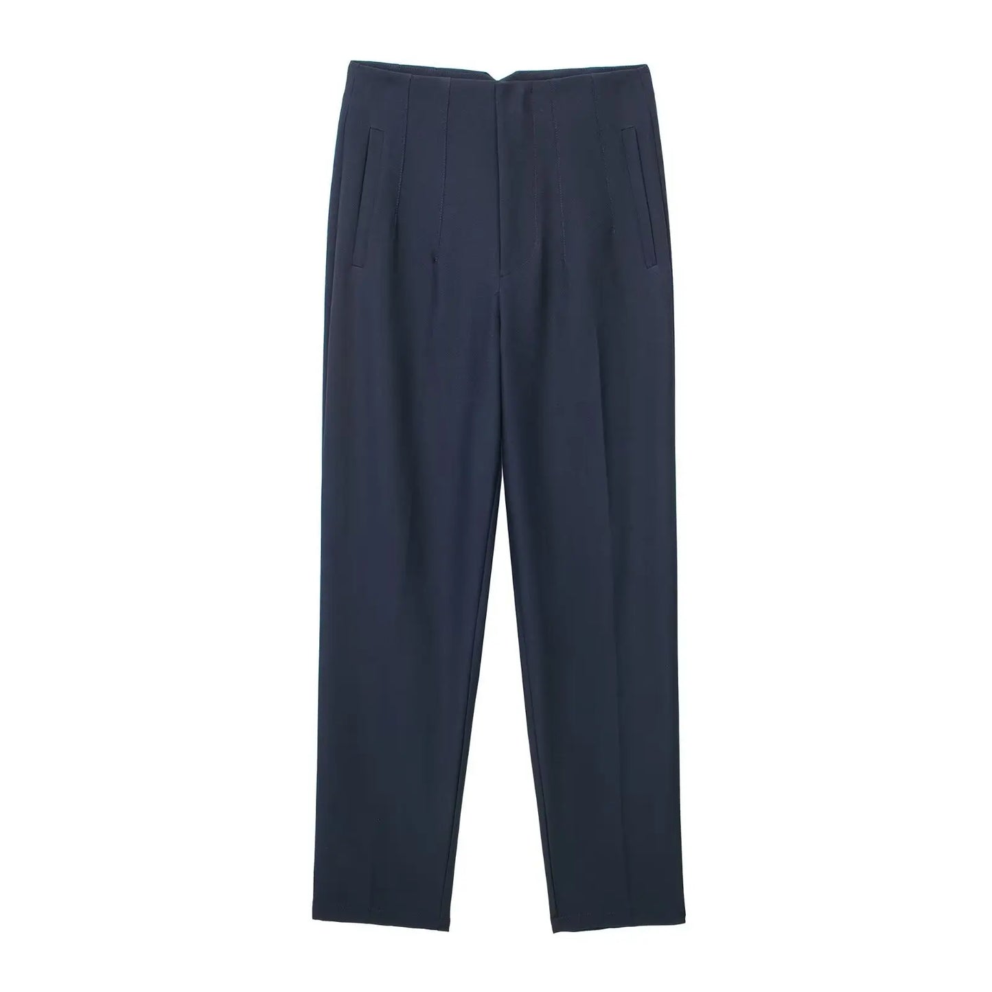 Others High Waist Casual Pants For Women Slim Fit Polyester