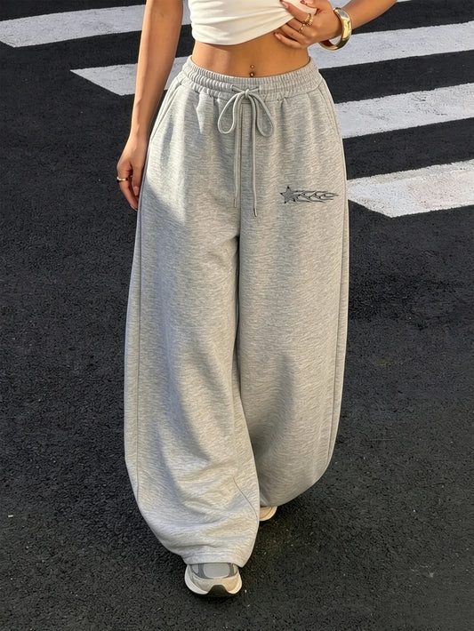 Women's Fleece Sweatpants Oversized Warm Casual Streetwear