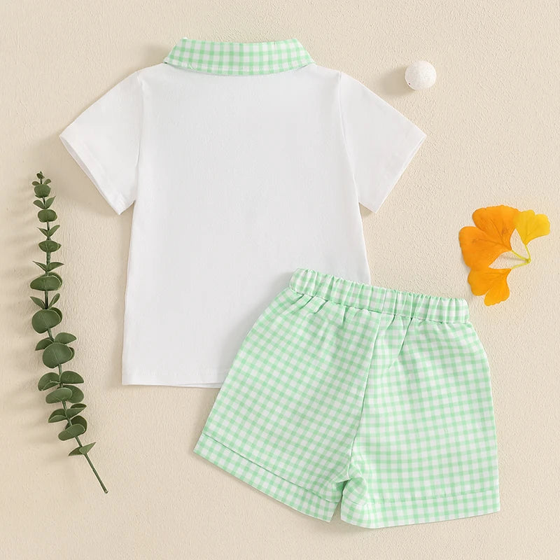 Emmababy Boys 2 Piece Set With Golf Club Embroidery