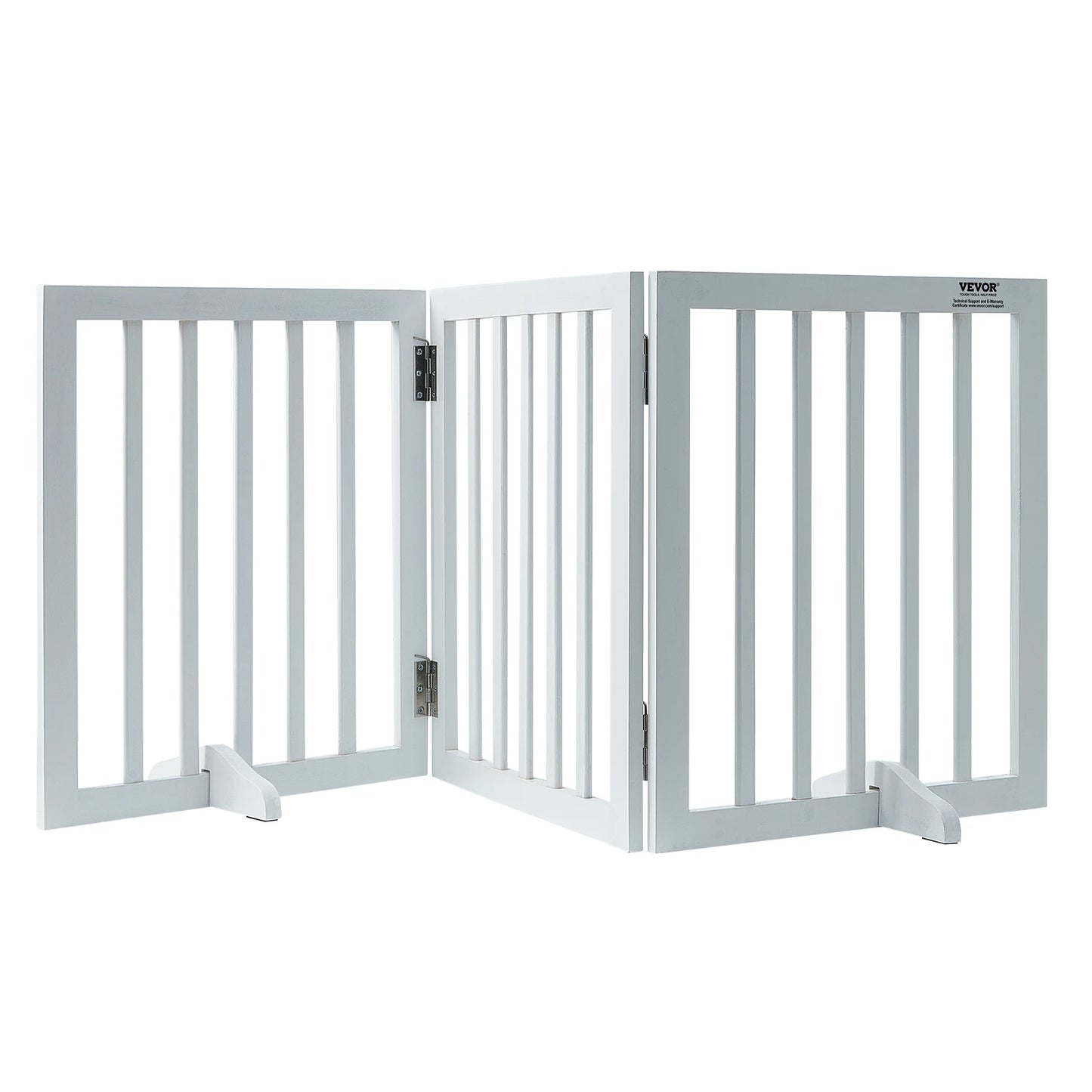 SucceBuy Free Standing Dog Gate 3-Panel Foldable Barrier