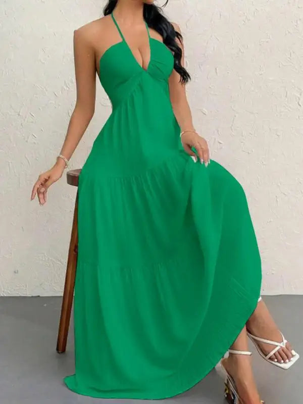 Others Women's Round Neck Strapless Dress For City Walks