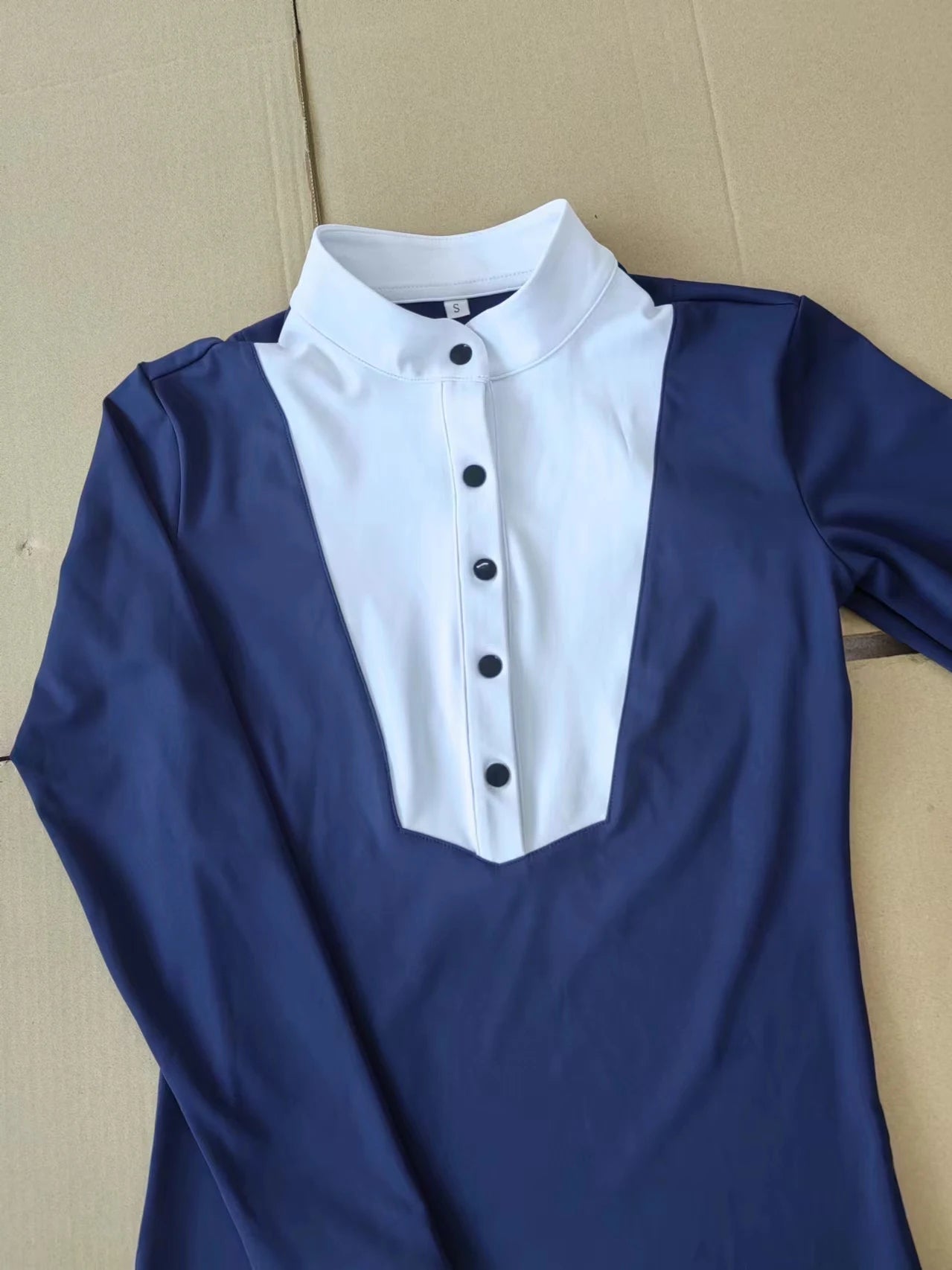 UURUU Women Equestrian Long Sleeve Polo Shirt Slim Fit