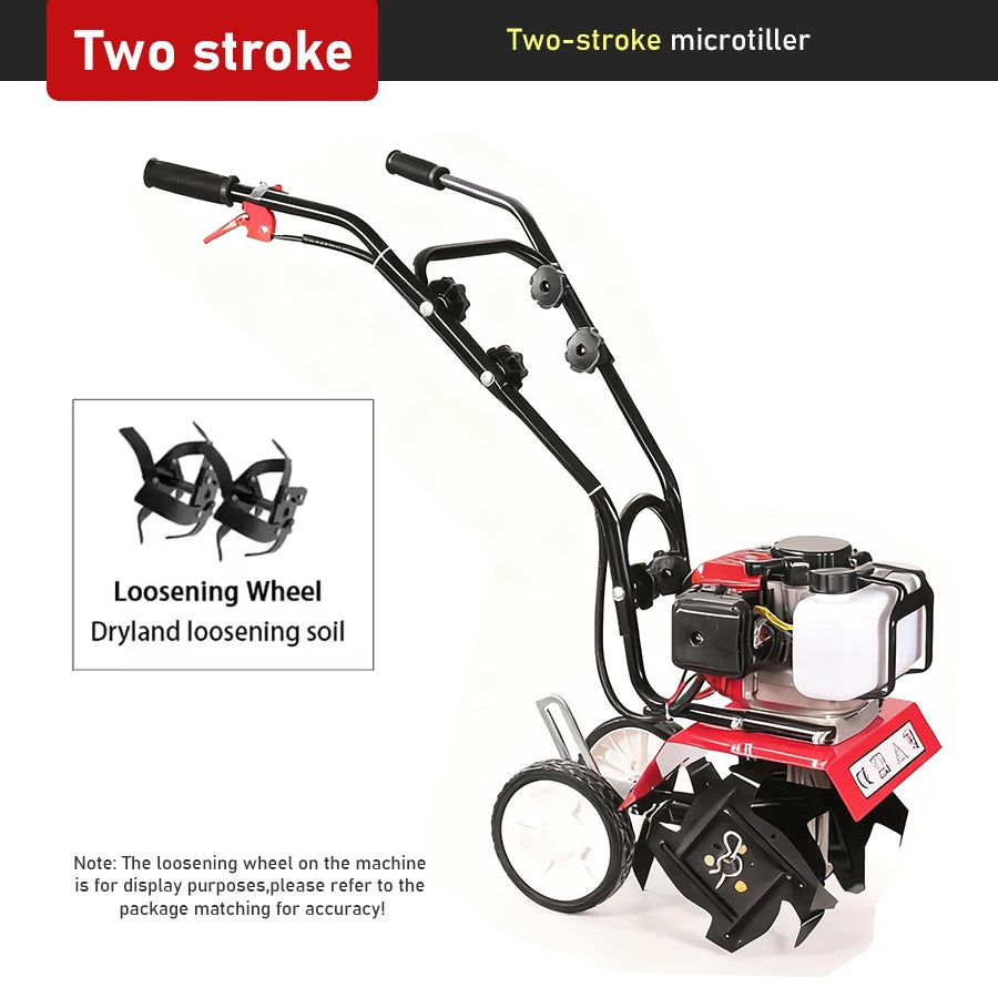 Tungfull Gas Powered 2 Stroke Micro Cultivator Garden Tiller