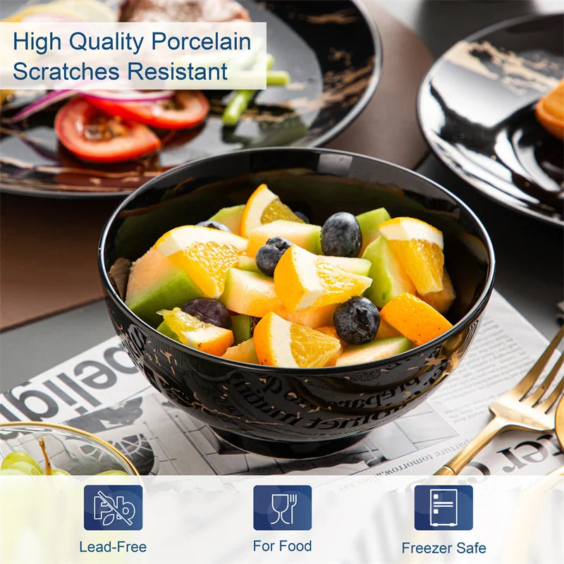 Porcelain Dinnerware Set Splash Design For Everyday Kitchen
