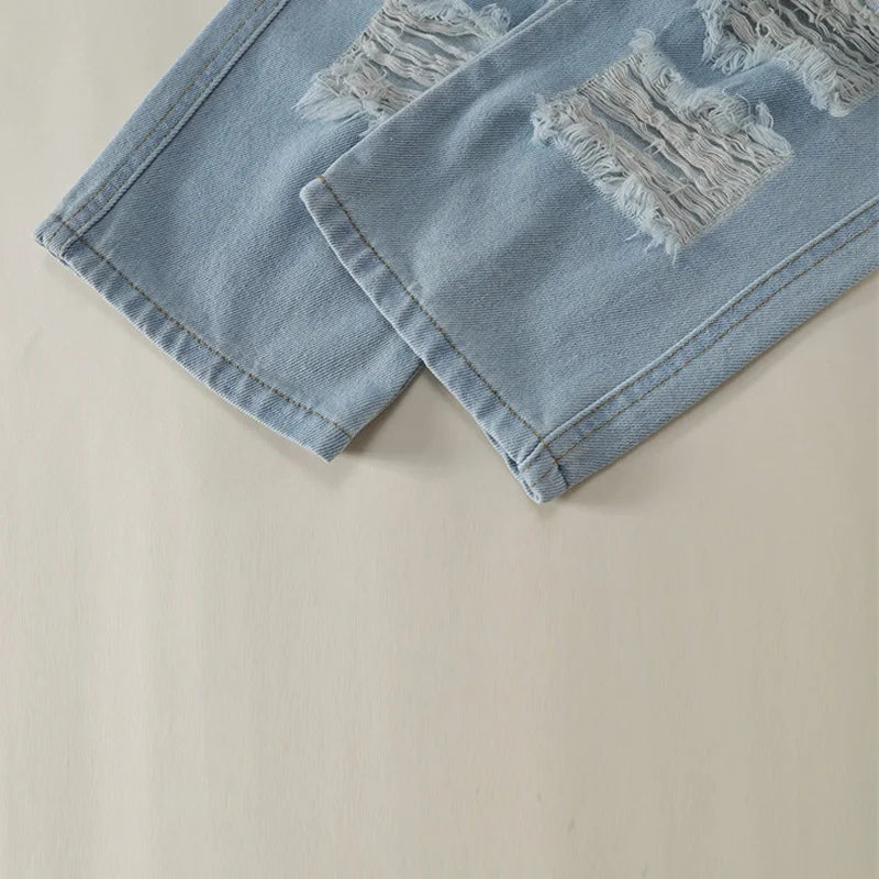 Baby Spring Jeans for Boys Elastic Waist Denim Pants