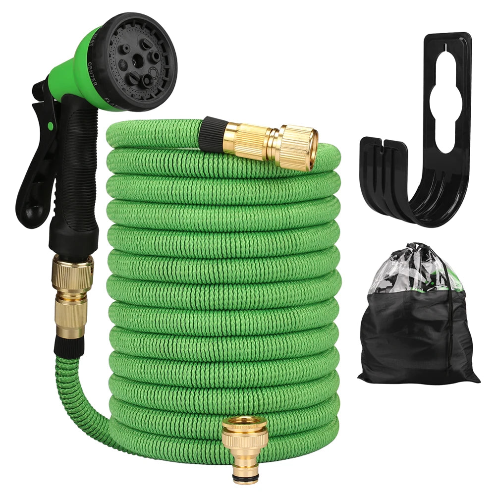 Expandable Garden Hose Reel With Aluminum Connector High Pressure