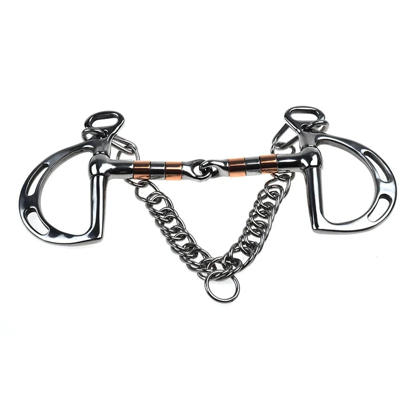 Horse Bit Stainless Steel Chain Horse Snaffle Bit Equestrian Harness Equipment Supplies