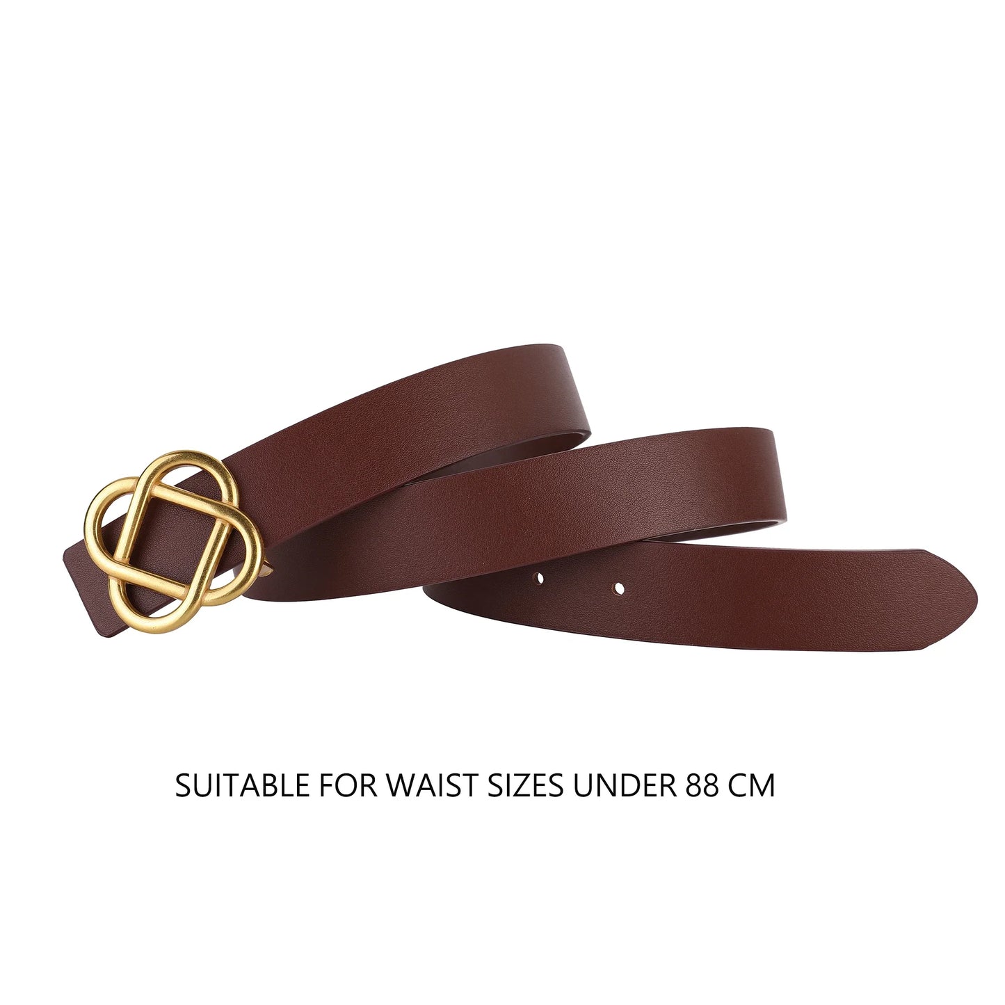 Suede Cowhide Belt For Women Vintage Style Retro Buckle
