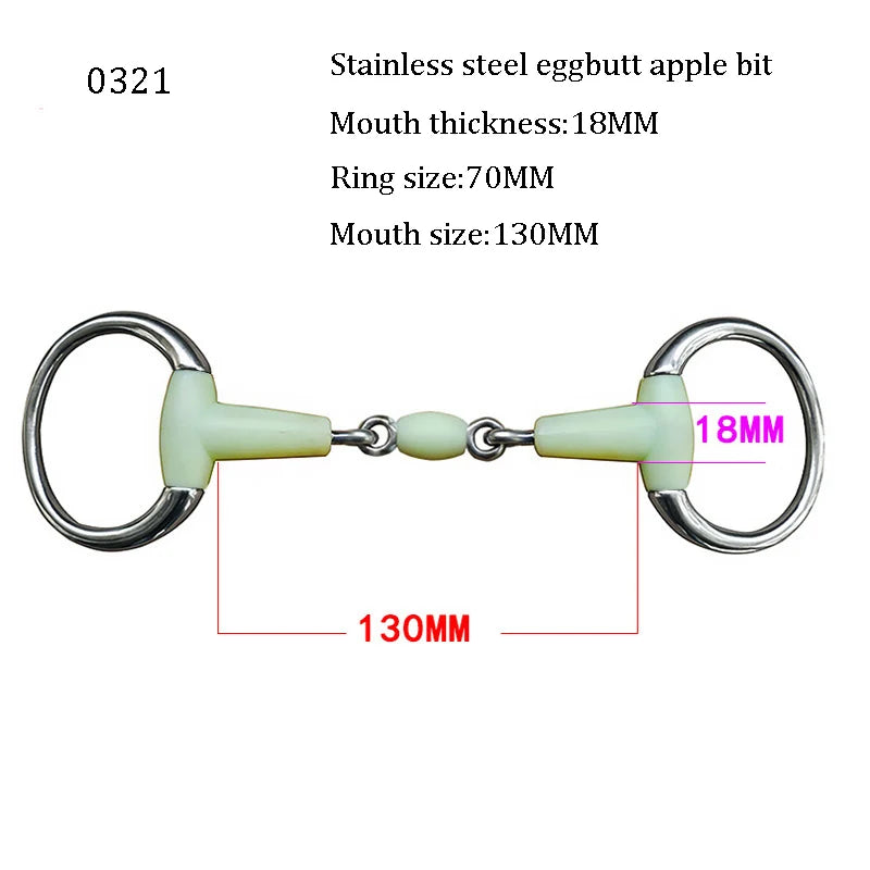 Stainless Steel Eggbutt Snaffle Bit For Horse Training