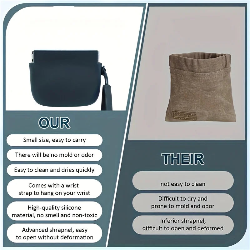 Portable Silicone Dog Treat Bag for Training and Walking