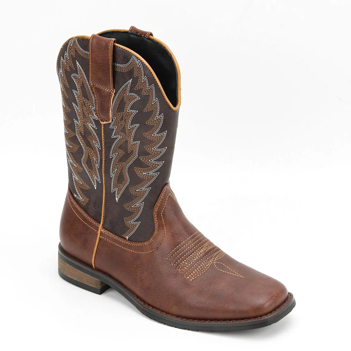 Men's Desert Cowboy Boots With Elegant Phoenix Embroidered