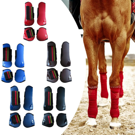 Horse Tendon Boots 4Pcs Lightweight Leg Guards For Cross Country