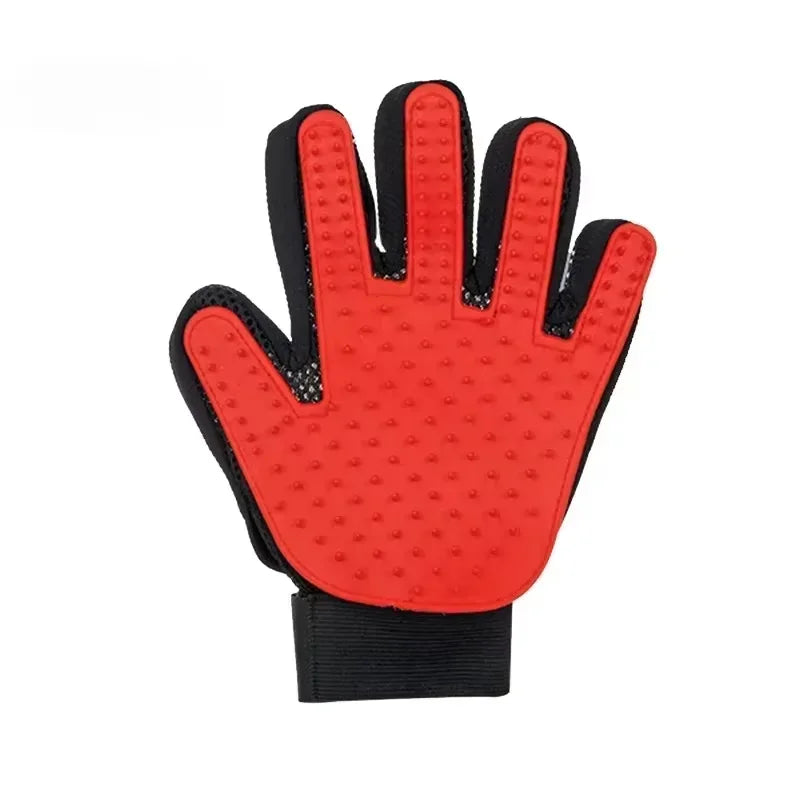 Anti Scratch Cat Grooming Gloves Deshedding Massaging Rubber Mitt