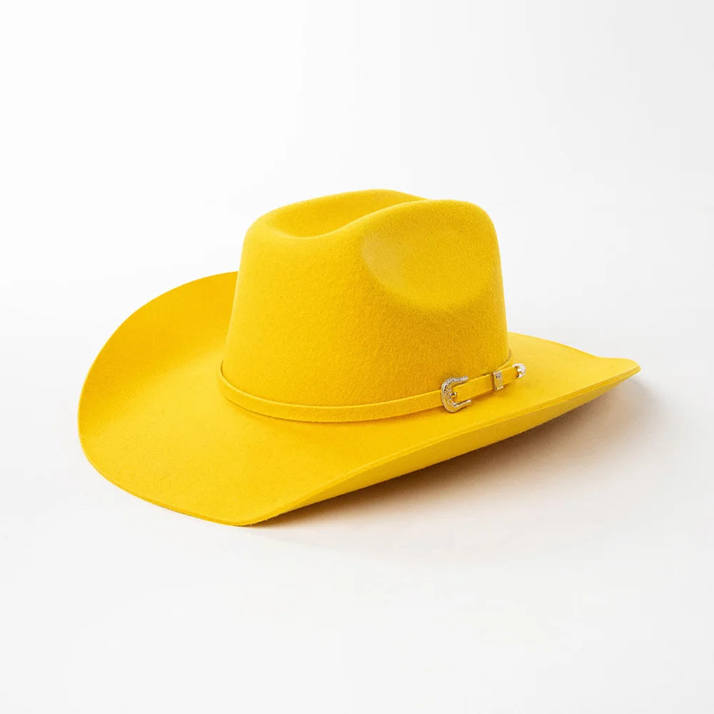 USPOP 100 Wool Felt Cowboy Hat Belt Buckle Wide Brim