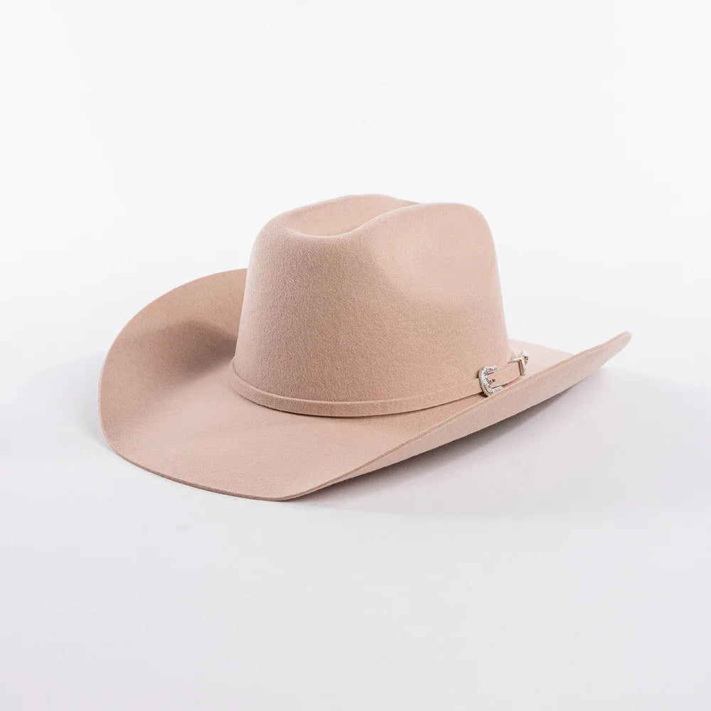 USPOP 100 Wool Felt Cowboy Hat Belt Buckle Wide Brim