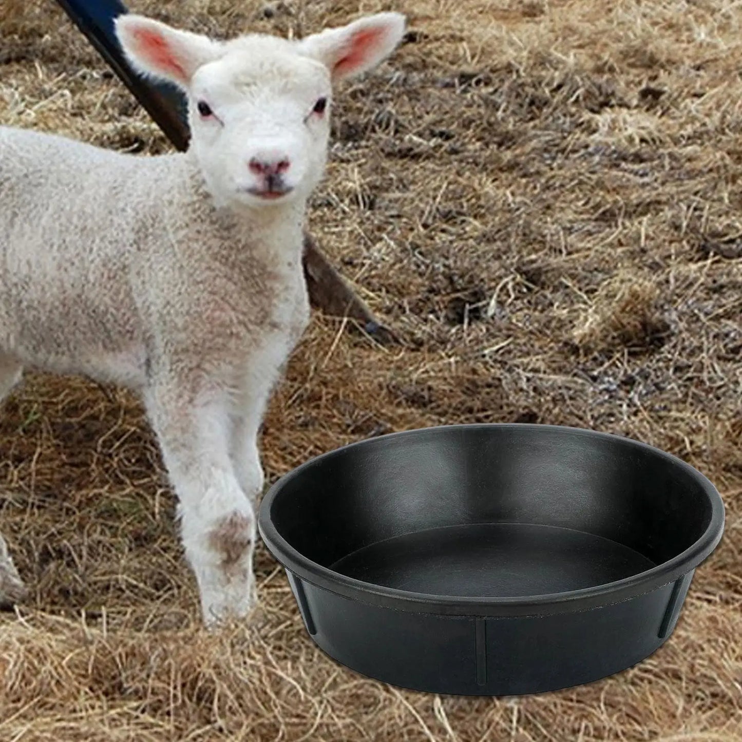 Horse feed Bucket Multipurpose Supply Utility Bucket Feeding Container feed Trough for Outside Farm Backyard Outdoor Ranch