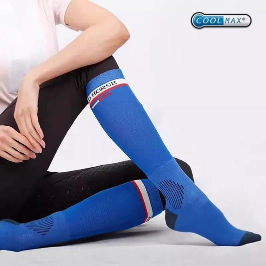 Hello Horse Equestrian Sports Socks Breathable Non-Slip Wear-Resistant Antibacterial Moisture-Absorbing Horse Riding Socks Equestrian Socks Rider Equipment
