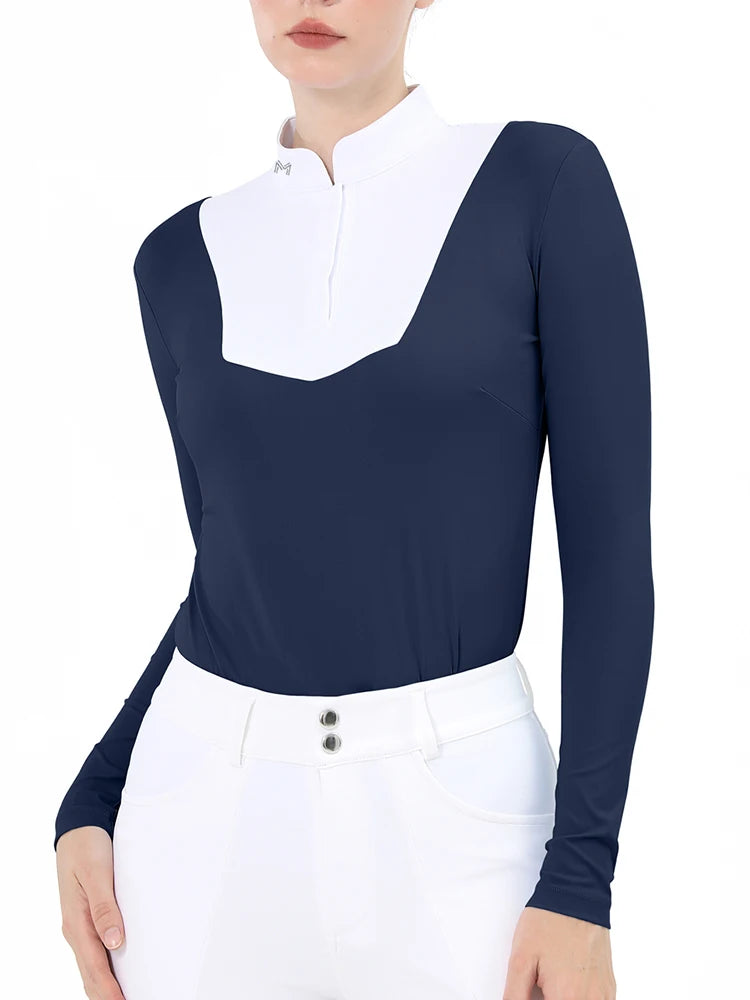Women Equestrian Base Layer Long Sleeve Breathable Top