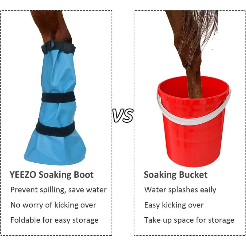 Heavy Duty Hoof Soaking Boots With EVA Pads Leakproof For Equine Care