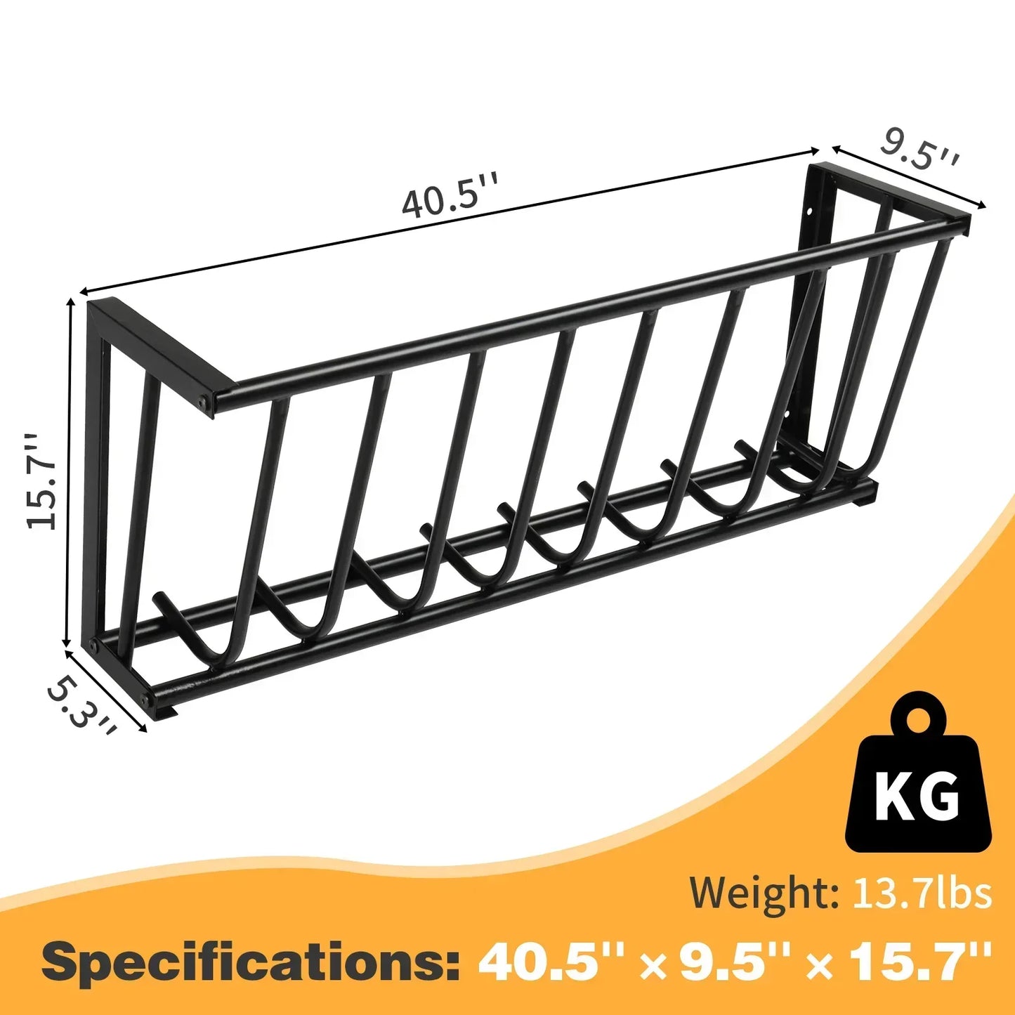 Heavy Duty Steel Hay Feeder Rack For Horses And Goats