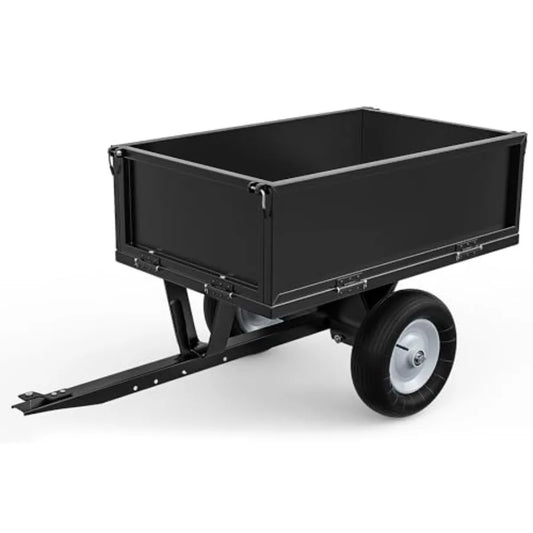 Heavy Duty Tow Behind Dump Cart For Lawn Tractors 500-Lb Capacity