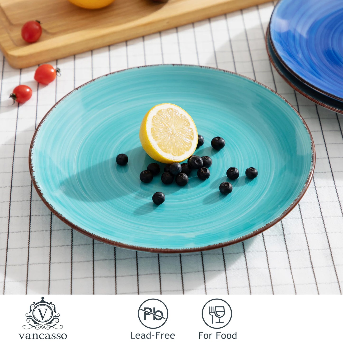 Malacasa Bonita Dinner Plate Set Hand Painted Rustic Finish